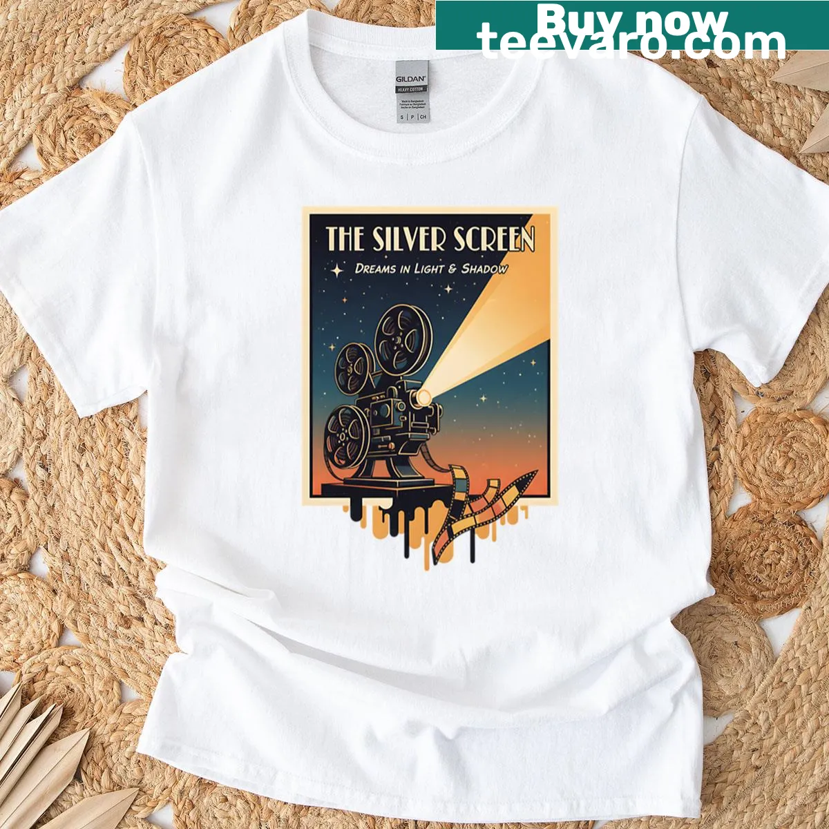 T-shirt celebrating cinema for movie lovers — on a men's t-shirt
