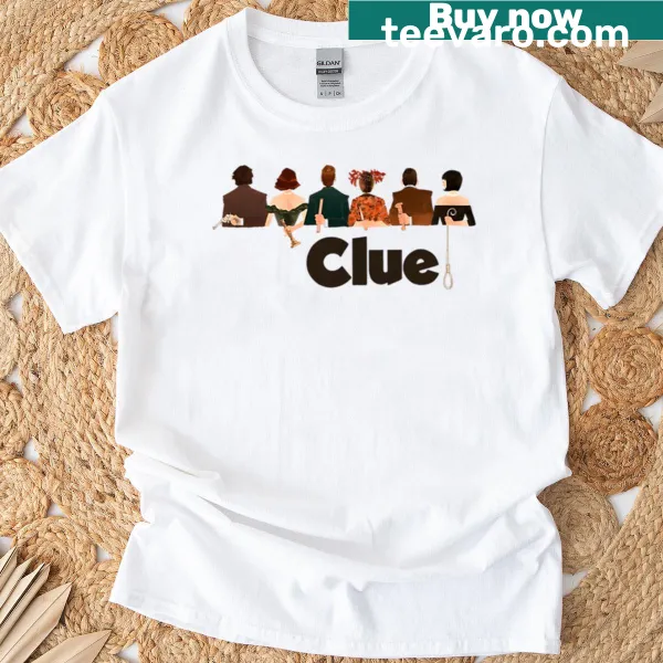 Clue movie t-shirt with iconic mystery graphics