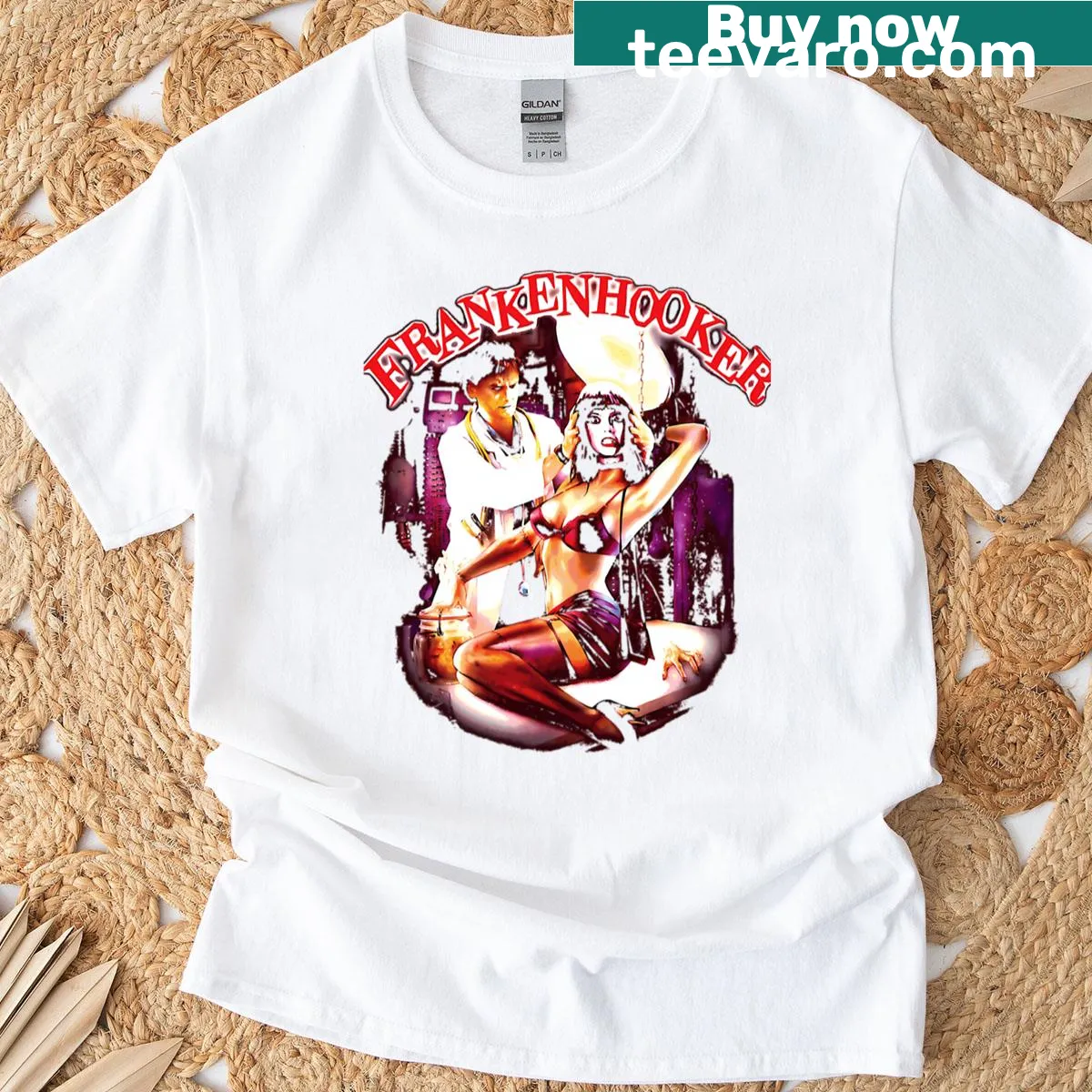 Vintage comedy horror cult movie t-shirt for Halloween lovers — on a men's t-shirt