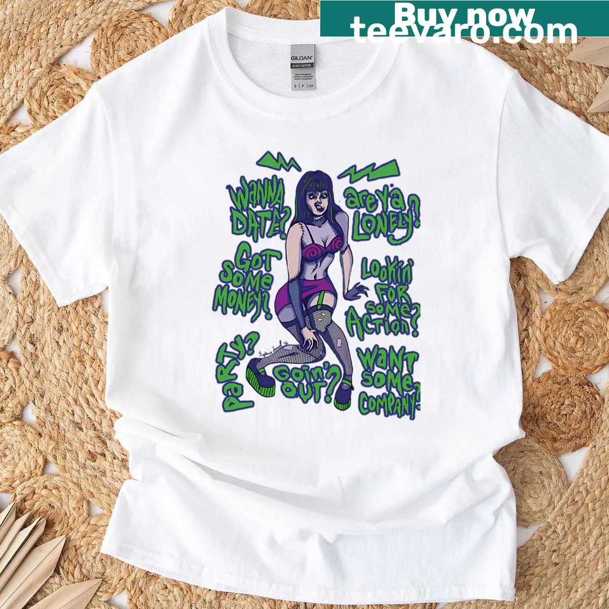 Cult horror comedy t-shirt featuring iconic movie graphics — on a men's t-shirt