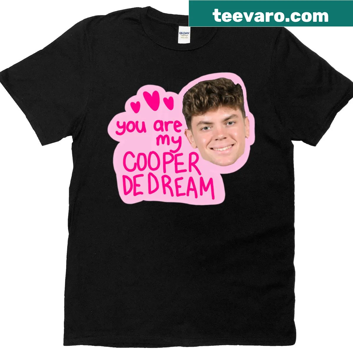 T-shirt featuring the intriguing 'Cooper Dedream' typography. — on a men's t-shirt
