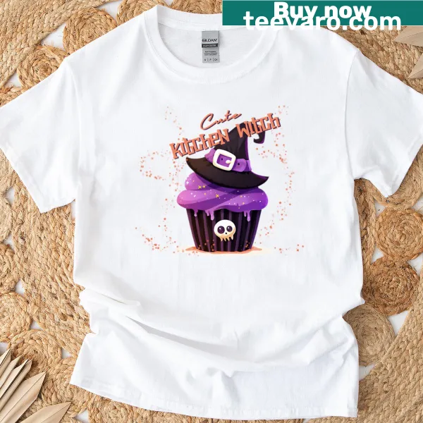 Cute kitchen witch T-shirt with charming design