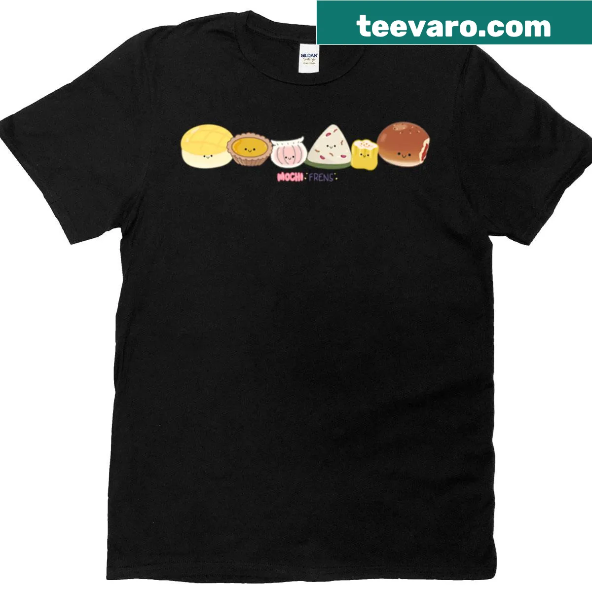 Illustrated dim sum dishes on a fun T-shirt — on a men's t-shirt
