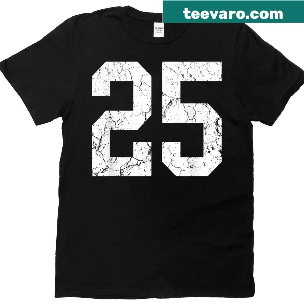 Distressed jersey number 25 t-shirt