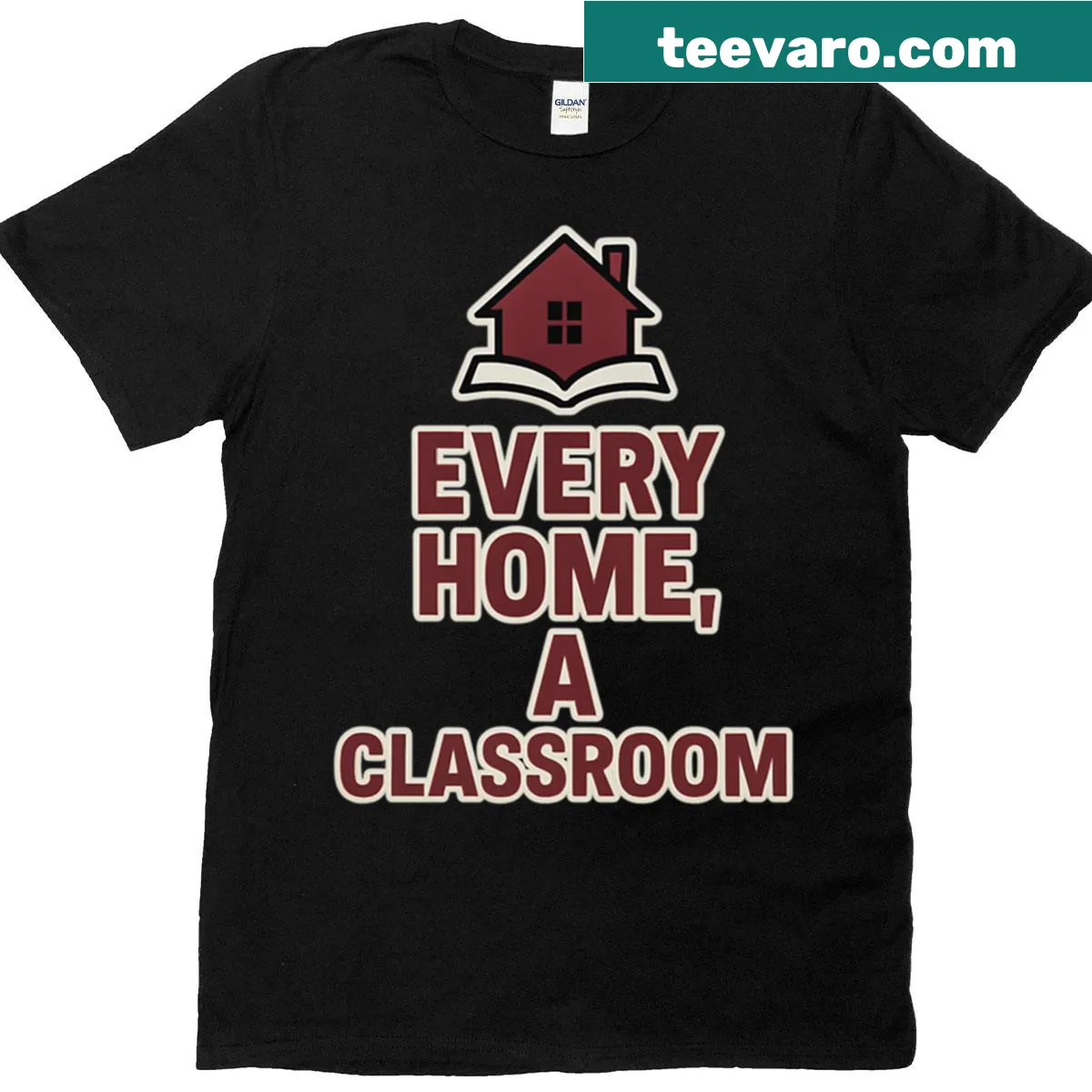 Inspirational T-shirt promoting homeschooling with classroom quote — on a men's t-shirt