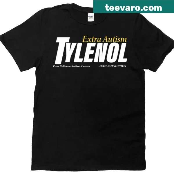 T-shirt with text promoting autism awareness in a simple style.