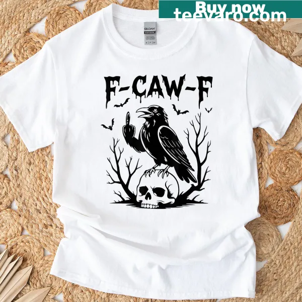 Gothic humor t-shirt featuring a crow and moon design