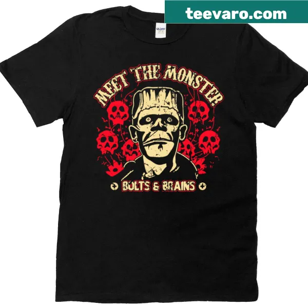 Illustration of Frankenstein and the monster on t-shirt