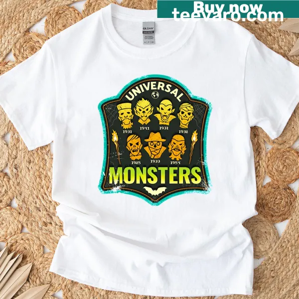 Frankenstein and monster squad graphic t-shirt