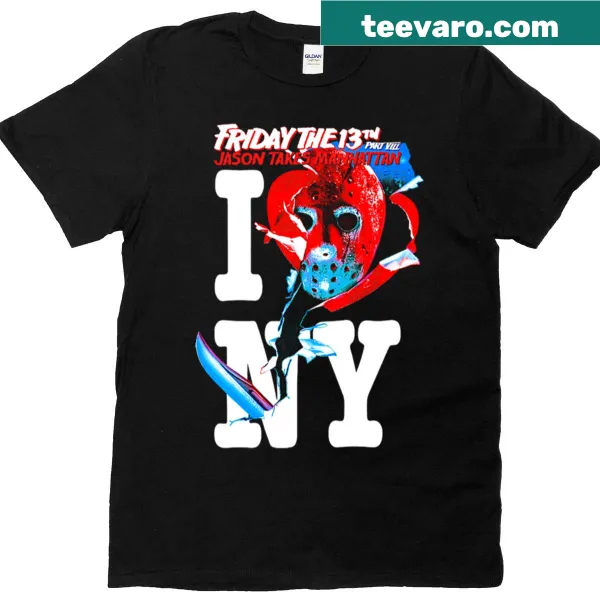 T-shirt featuring Jason Voorhees from Friday the 13th in horror style