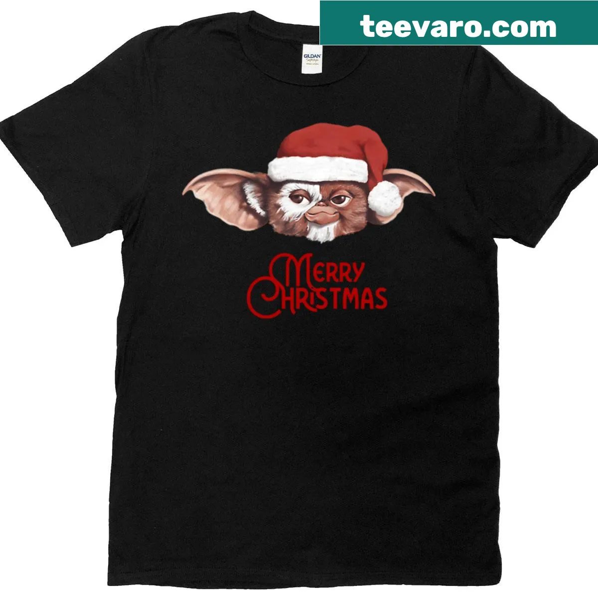 Vintage 80s horror movie Christmas T-shirt — on a men's t-shirt