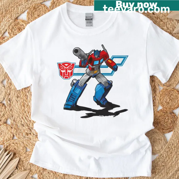 Cartoon robot design tee referencing 90s style animations