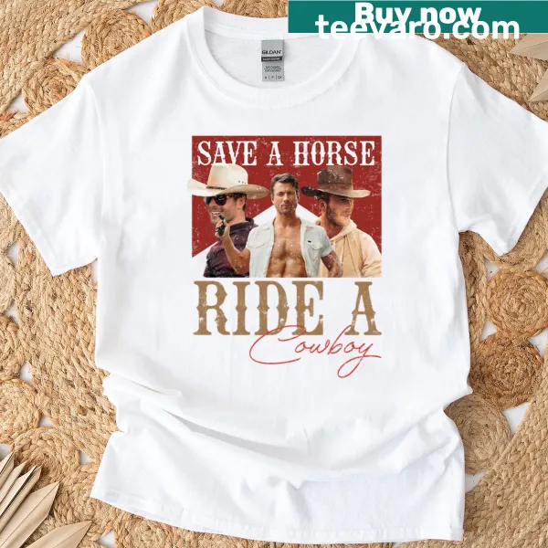 Playful cowboy-themed t-shirt with humorous graphic
