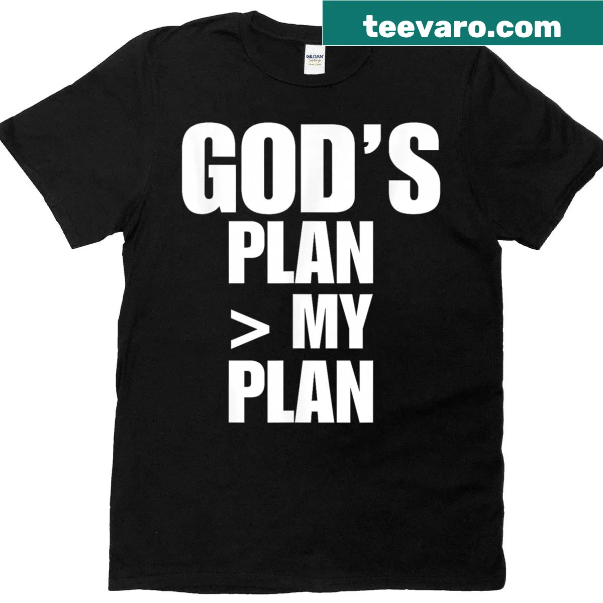 Inspirational t-shirt with motivational faith message — on a men's t-shirt