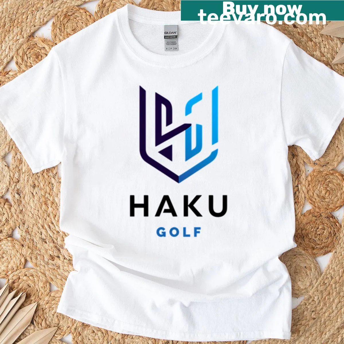 Playful T-shirt from the Haku House golf collection — on a men's t-shirt
