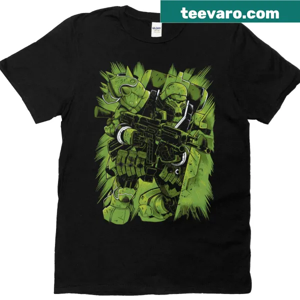 Gundam Geara graphic on a stylish T-shirt
