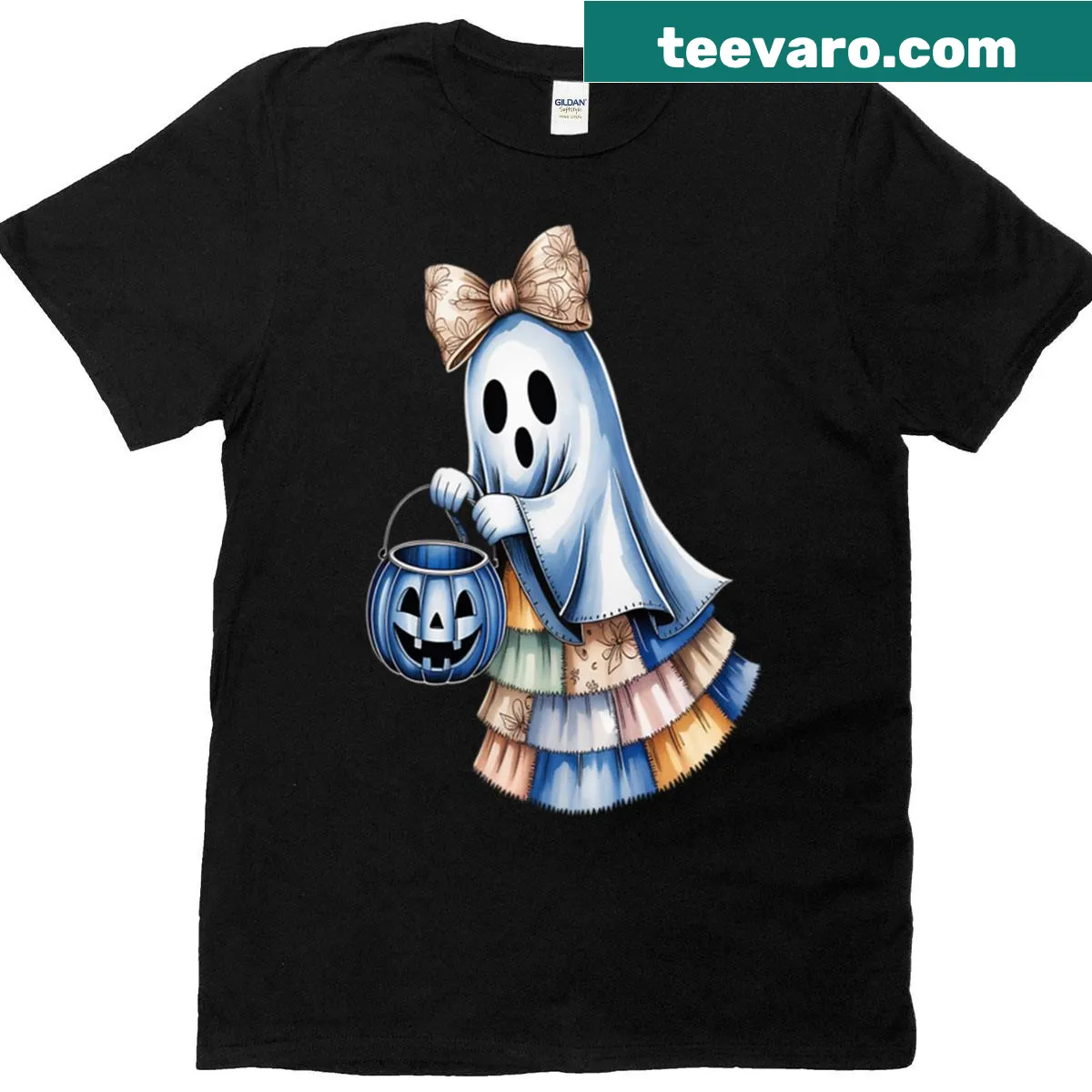 Playful ghost illustrations on a stylish Halloween T-shirt — on a men's t-shirt