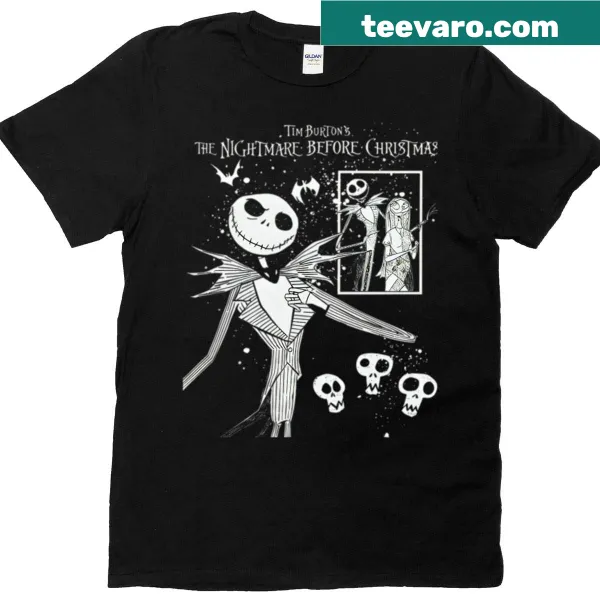 Vintage-style T-shirt featuring retro Halloween cartoon characters.