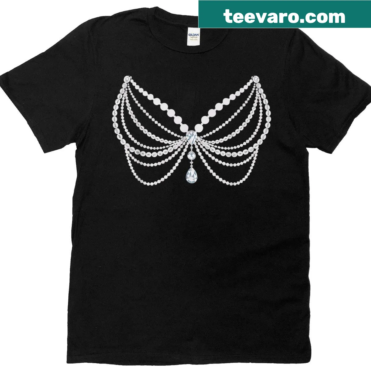 Illustration of a Halloween show girl for costume parties on t-shirt — on a men's t-shirt
