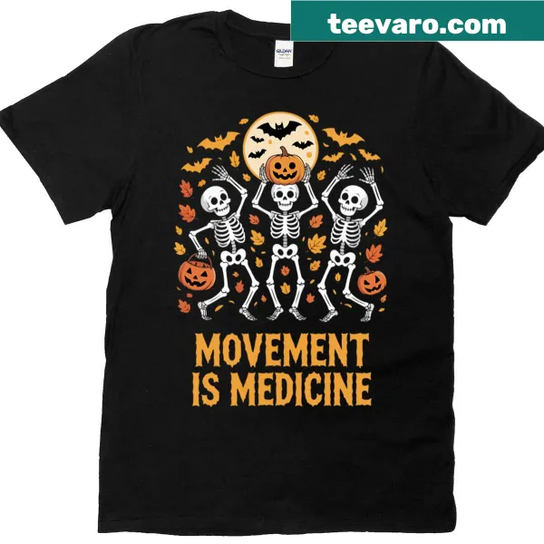 Humorous T-shirt featuring a skeleton and fitness quote