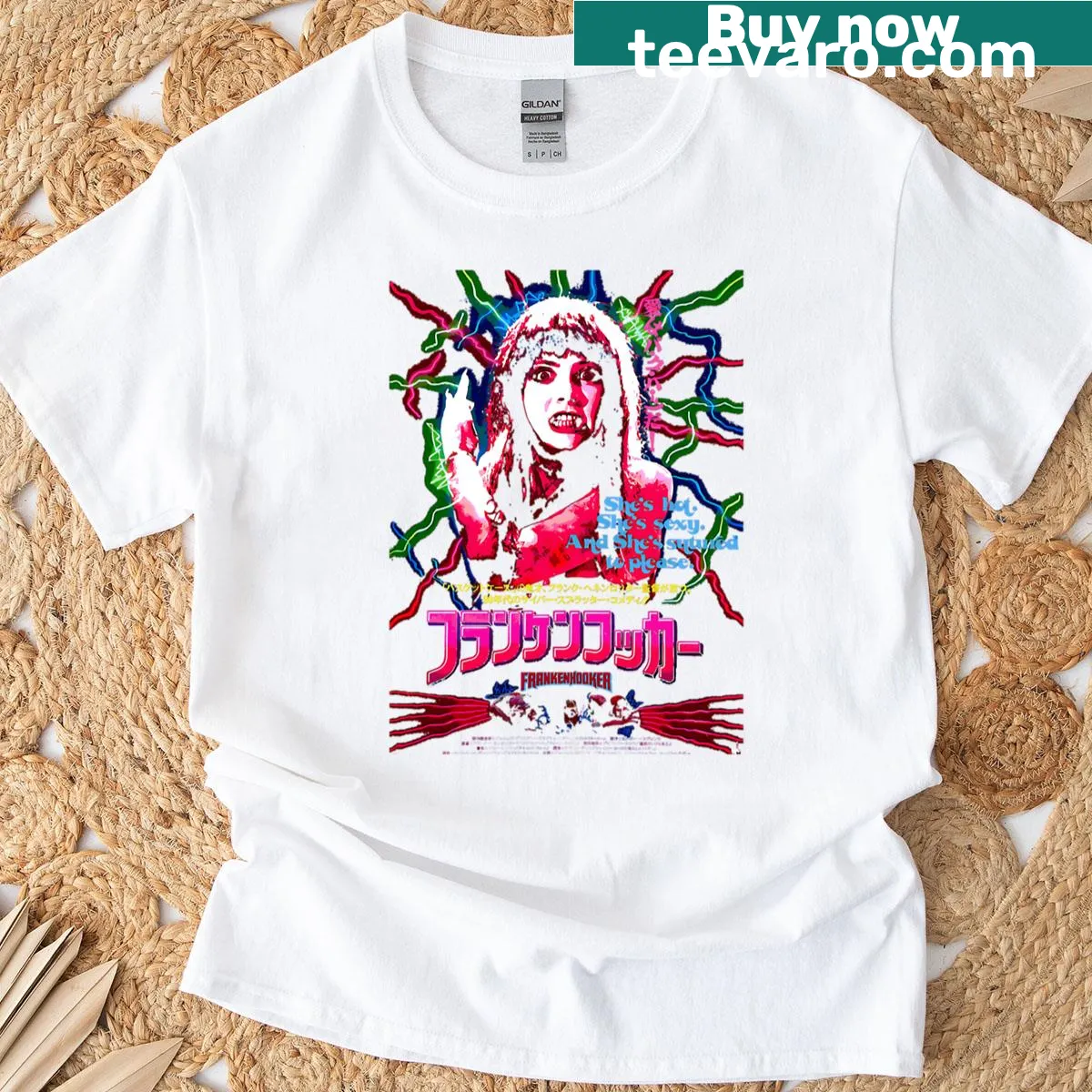 Vintage-style t-shirt honoring cult horror-comedy films — on a men's t-shirt