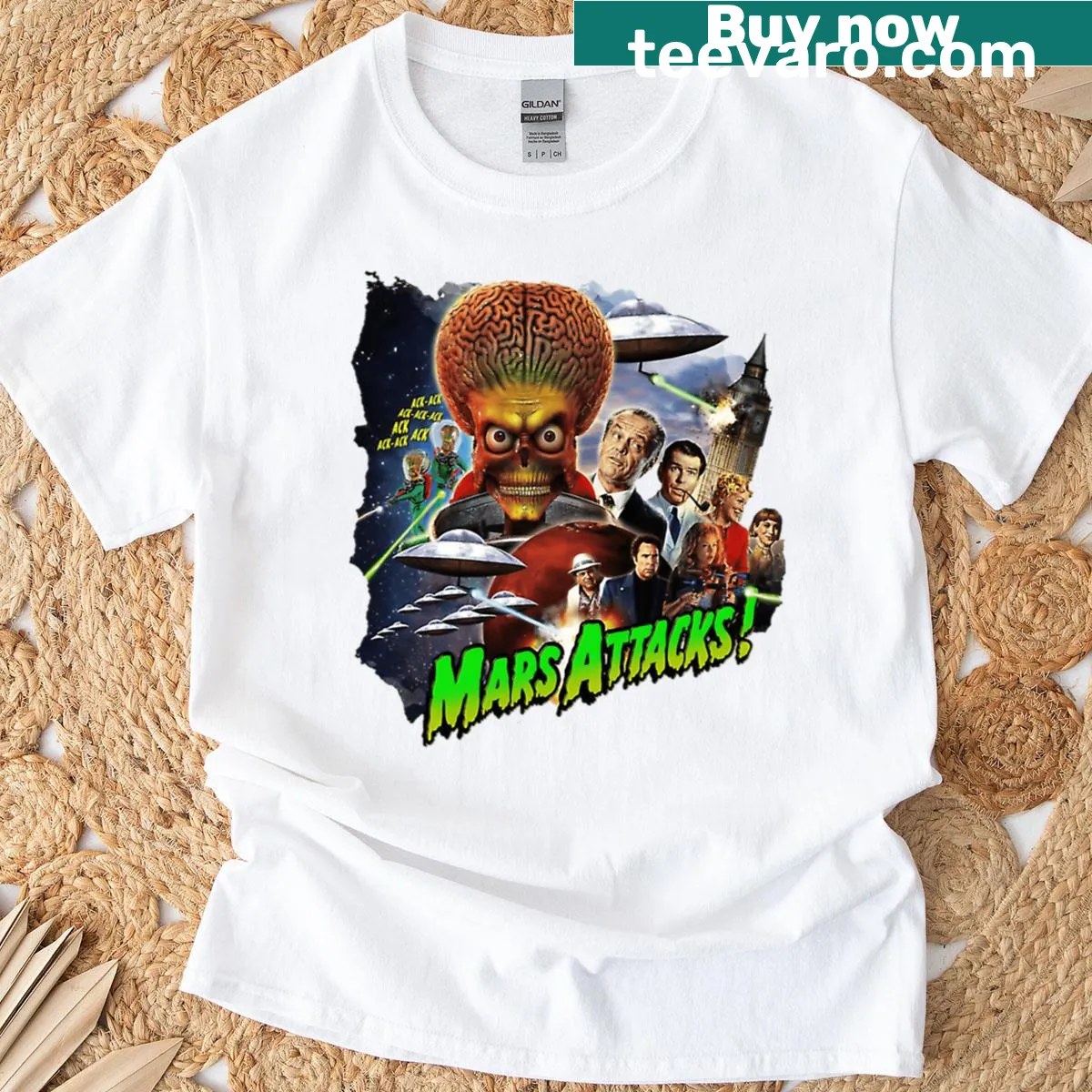 Vintage Halloween logo T-shirt featuring classic horror movie graphics — on a men's t-shirt
