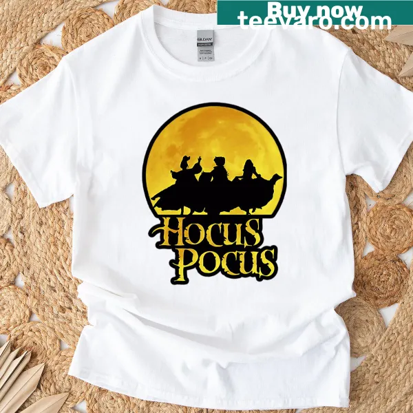 Retro Halloween T-shirt featuring witches and funny graphics.