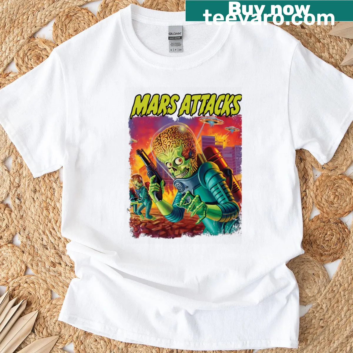 Vintage Halloween movie logo graphic t-shirt with spooky design — on a men's t-shirt
