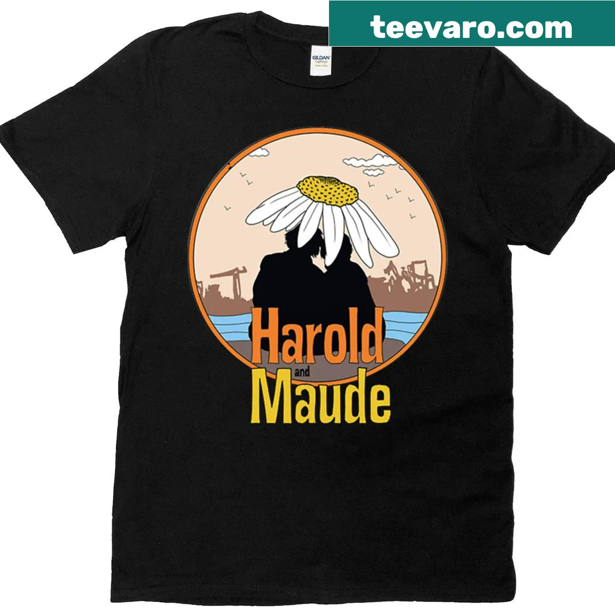 Harold And Maude themed T-shirt featuring iconic quotes and imagery — on a men's t-shirt