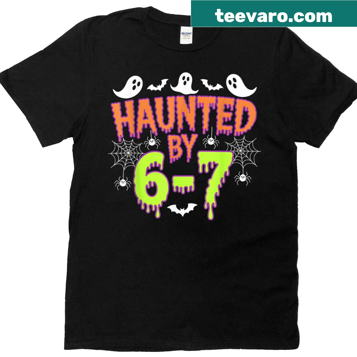 Playful ghost graphic for Halloween on t-shirt — on a men's t-shirt