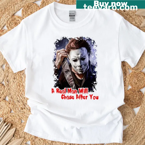 Graphic t-shirt featuring various iconic horror characters