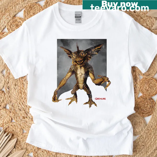 Vintage T-shirt featuring elements of 80s horror films for Christmas