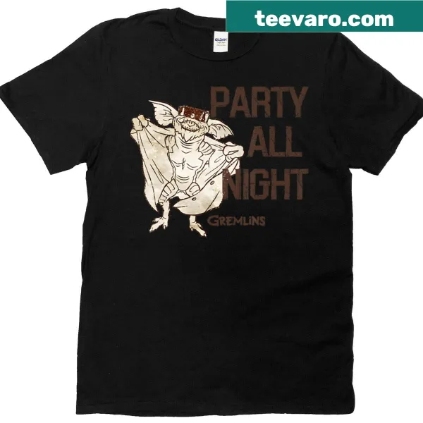 Vintage T-shirt featuring a humorous design blending horror and Christmas themes