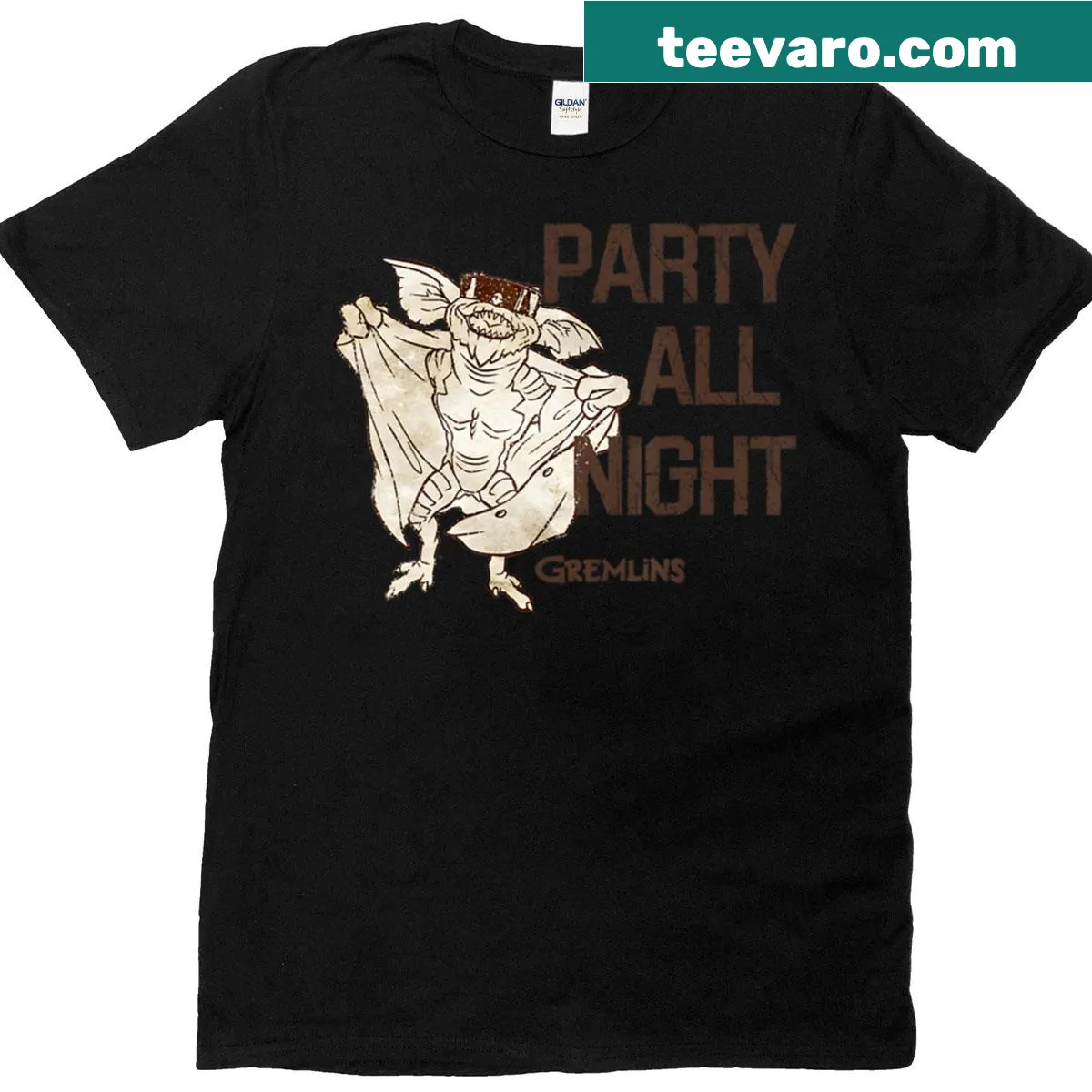 Vintage T-shirt featuring a humorous design blending horror and Christmas themes — on a men's t-shirt
