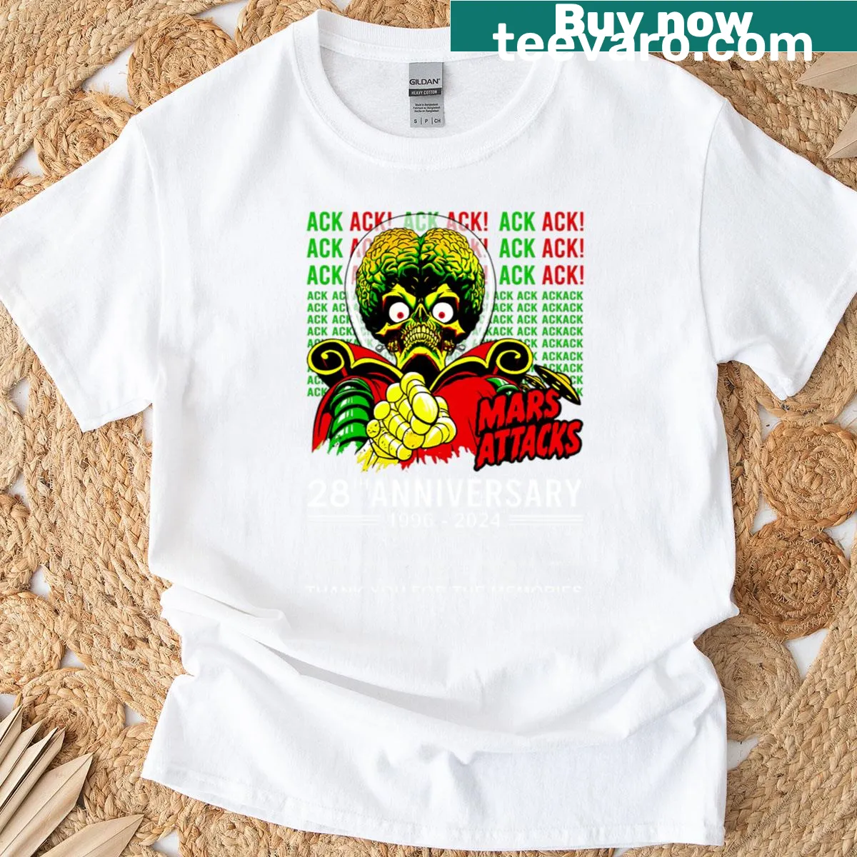 Vintage logo t-shirt representing classic horror films. — on a men's t-shirt