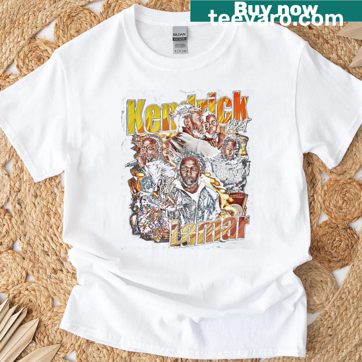 Stylish T-shirt featuring Kendrick Lamar Kdot logo — on a men's t-shirt
