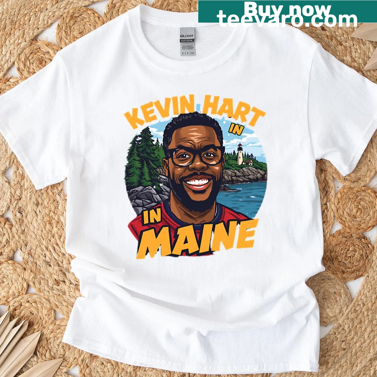 Funny graphic tribute to Kevin Hart on T-shirt — on a men's t-shirt