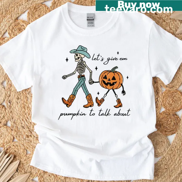 Funny Halloween T-shirt with playful pumpkin-themed text