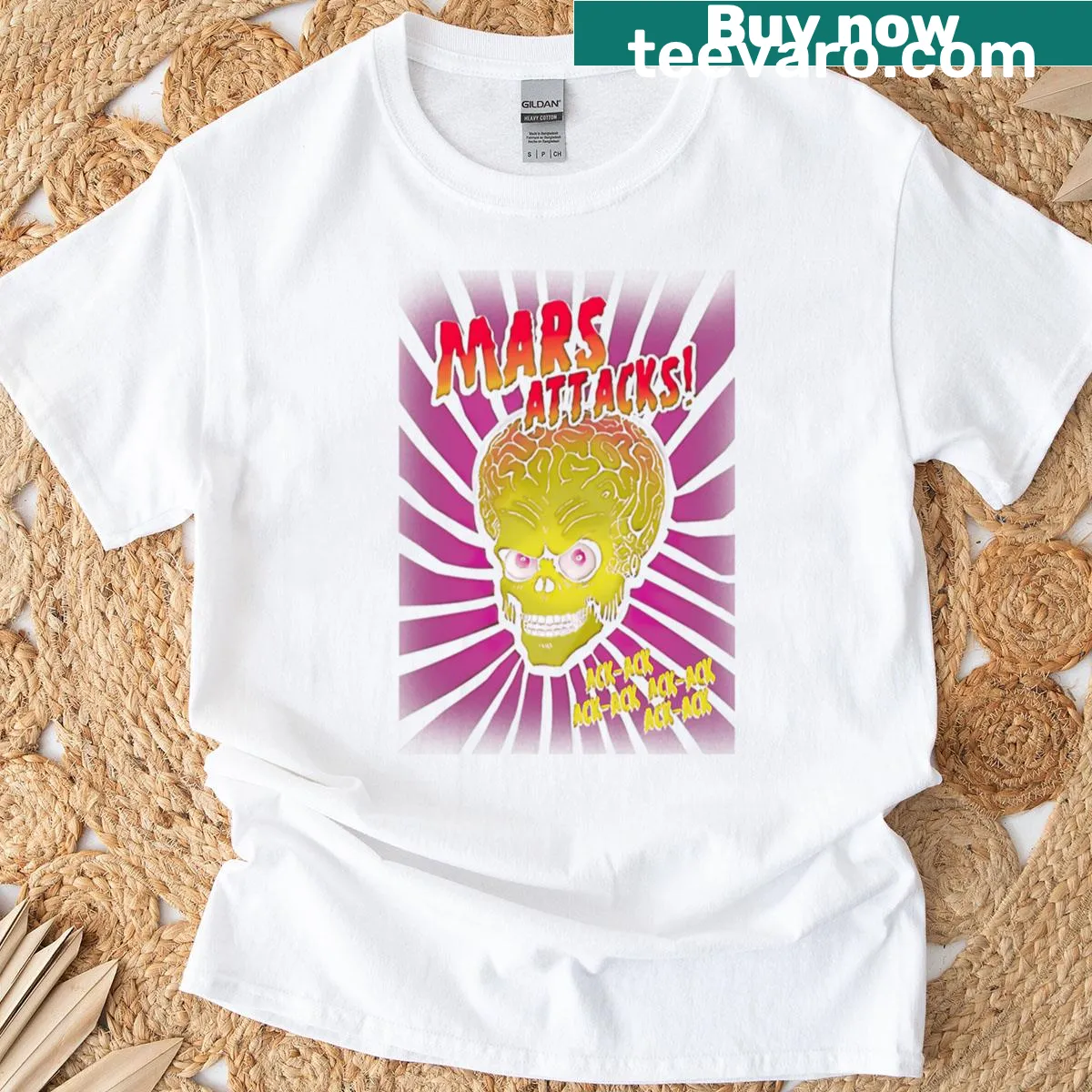 Vintage-style Halloween horror movie logo t-shirt — on a men's t-shirt