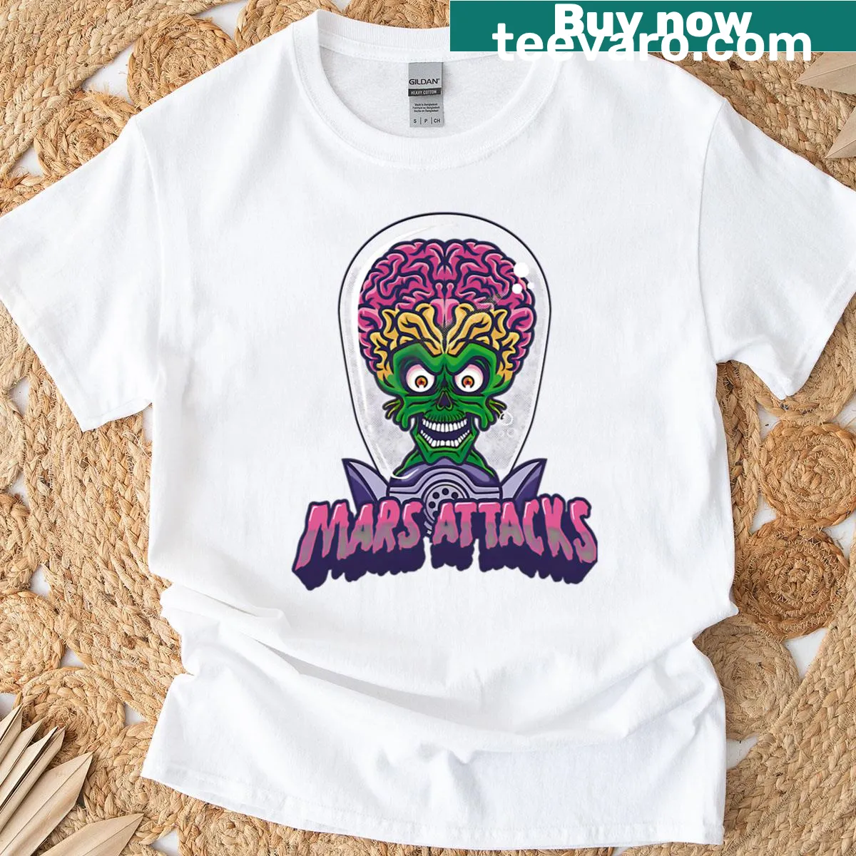 Vintage t-shirt featuring classic horror movie logos — on a men's t-shirt