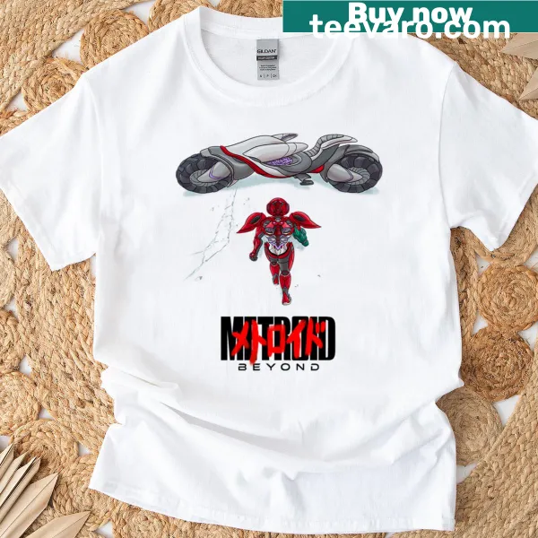 Metroid Prime Beyond themed T-shirt celebrating gaming culture.