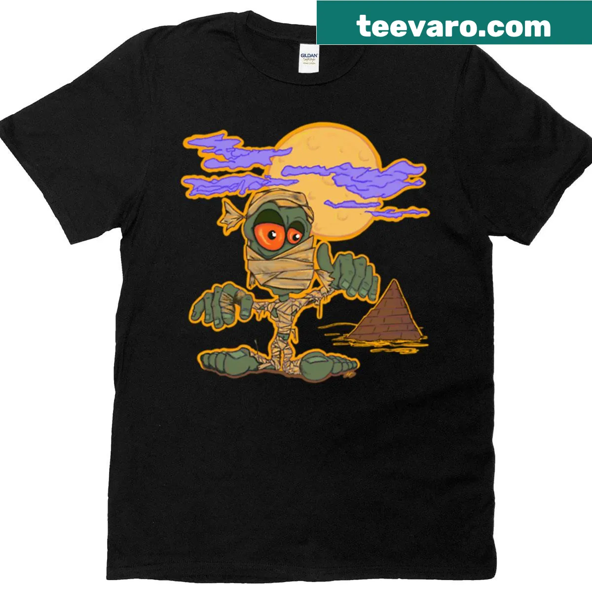 Cute cartoon mummy design T-shirt for kids. — on a men's t-shirt