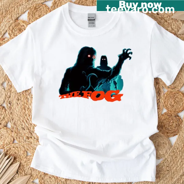 Vintage-style T-shirt with a monster and ghost design for Halloween