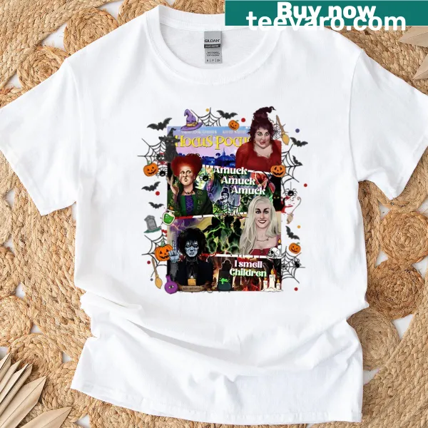 Funny vintage witch graphic on Halloween t-shirt