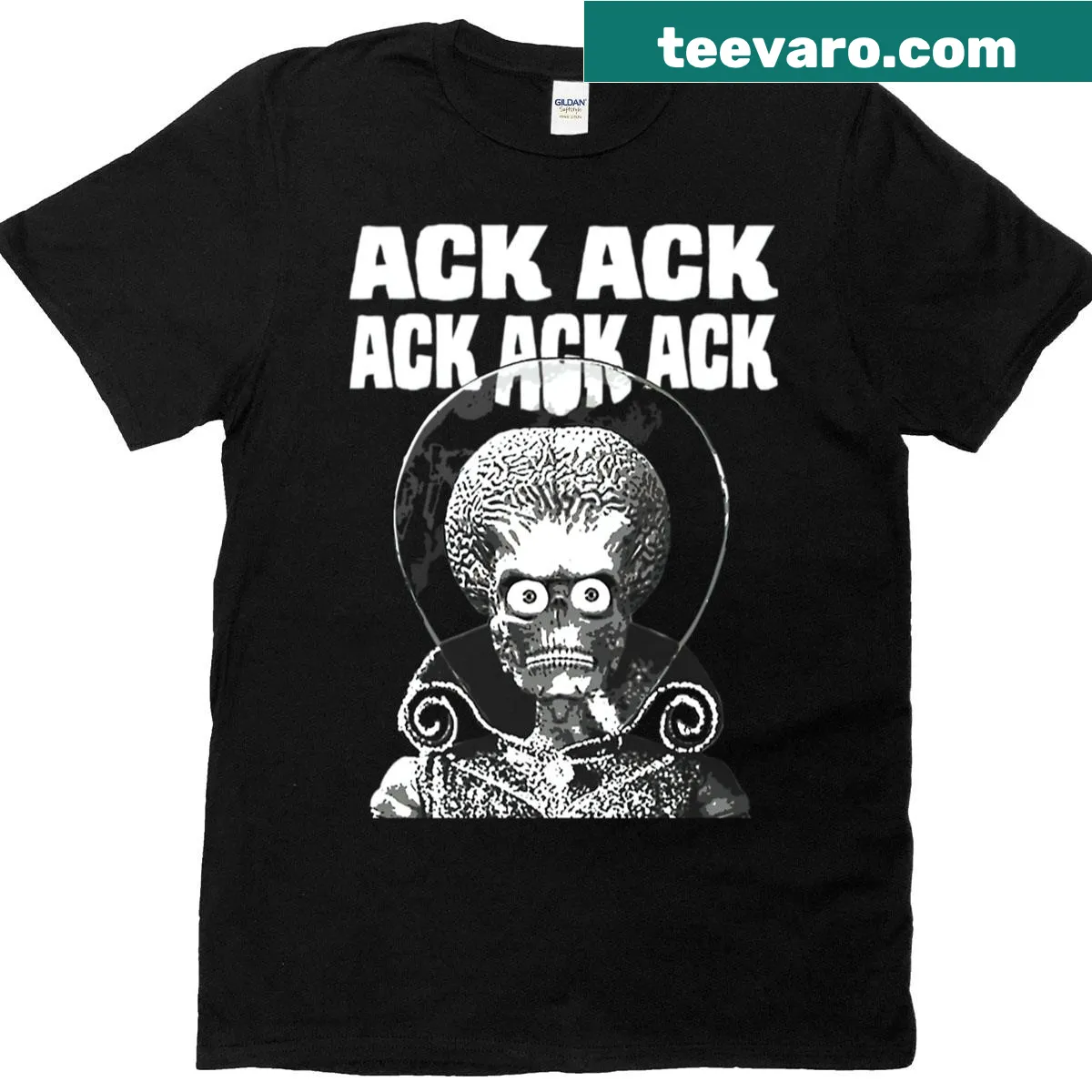 Vintage horror movie logo Halloween T-shirt — on a men's t-shirt