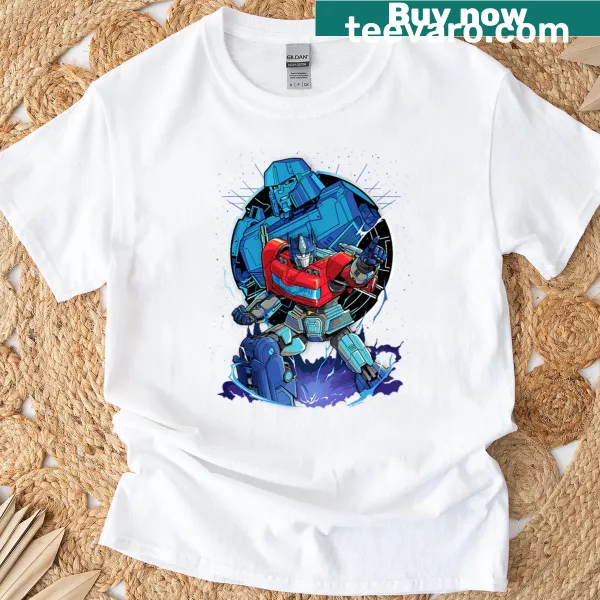 Funny vintage T-shirt with retro cartoon robot graphic