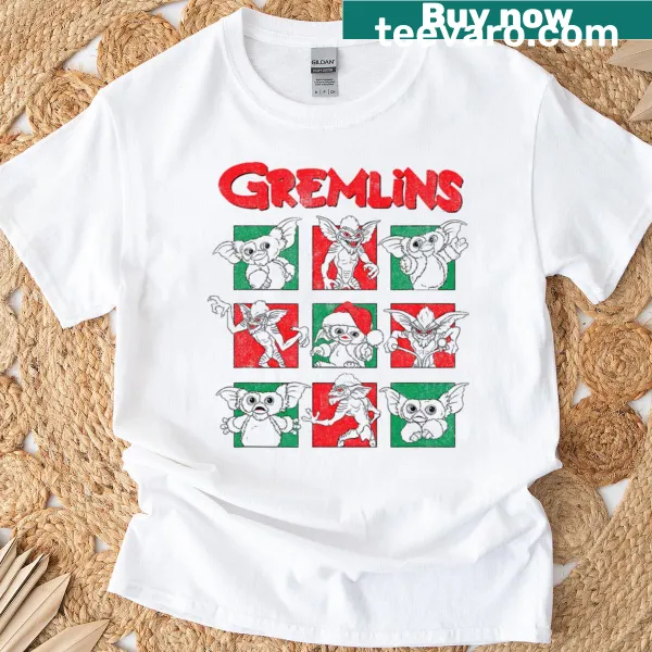 Funny vintage Christmas shirt with horror film elements