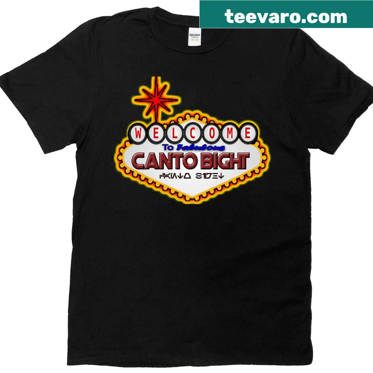 Illustrated t-shirt featuring a space war theme for movie fans. — on a men's t-shirt
