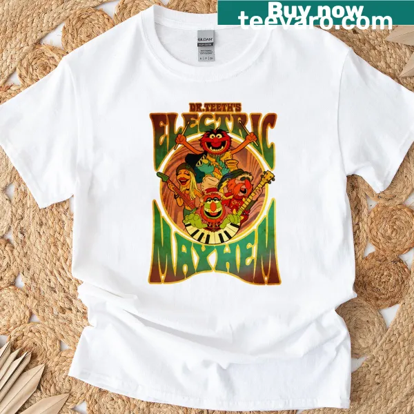 Vintage-style Muppets tee featuring Dr. Teeth and the Electric Mayhem in a distressed design