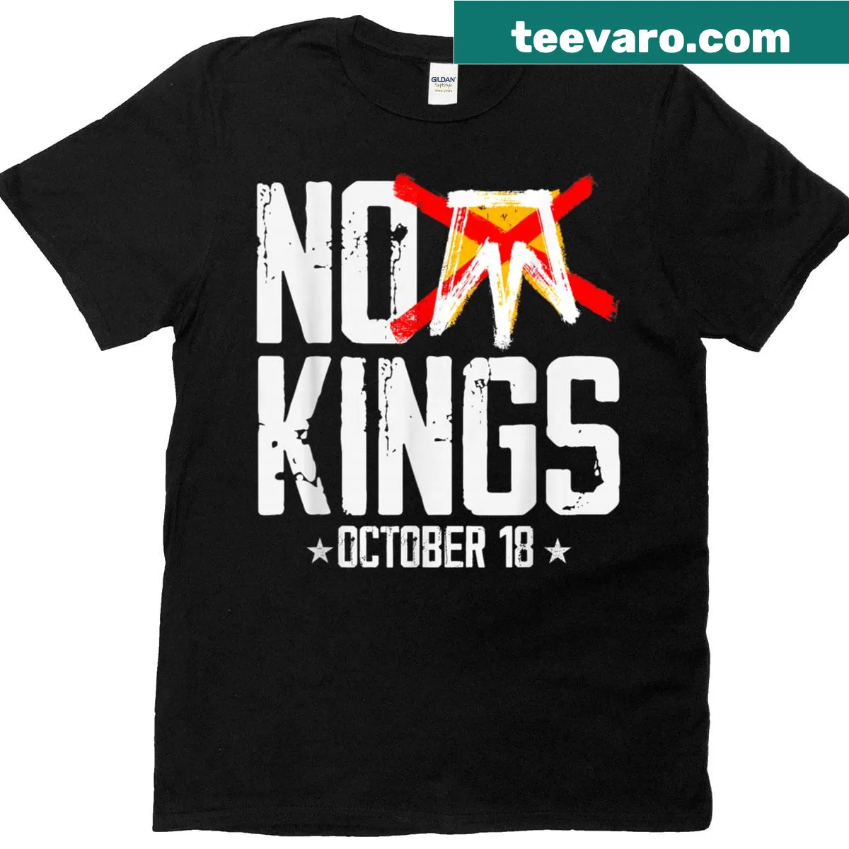 No Kings Day statement T-shirt — on a men's t-shirt